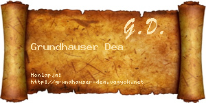 Grundhauser Dea névjegykártya